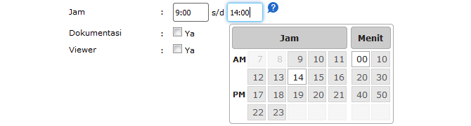 » Jquery untuk Input Jam dan Menit